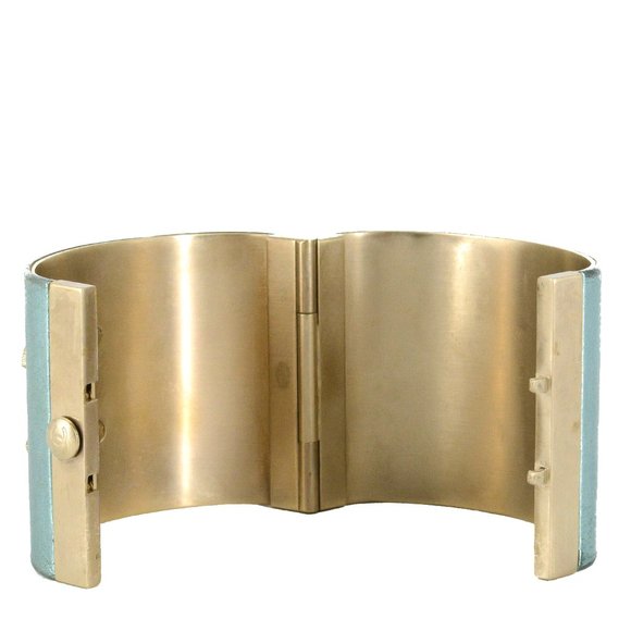 CHANEL Turquoise Logo Cuff - Picture 5 of 6